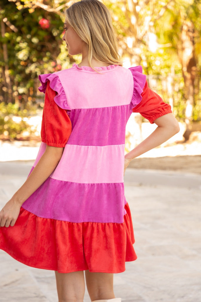 Show-Stopping Suede Dress Clothing Peacocks & Pearls   