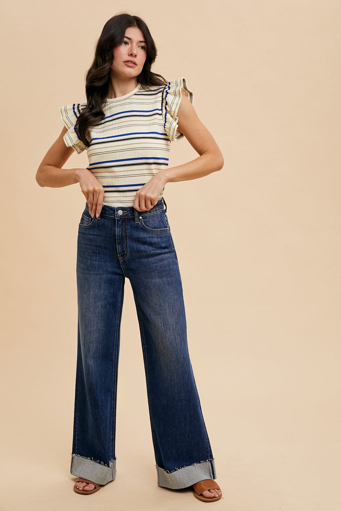 90's Girl Cuffed Jeans Clothing Peacocks & Pearls