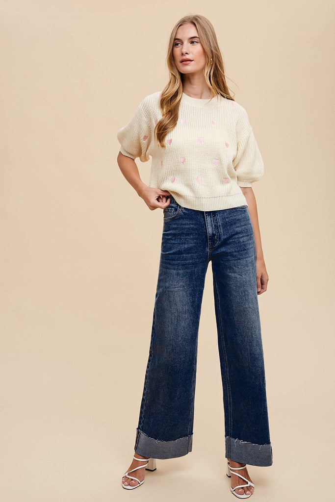 90's Girl Cuffed Jeans Clothing Peacocks & Pearls