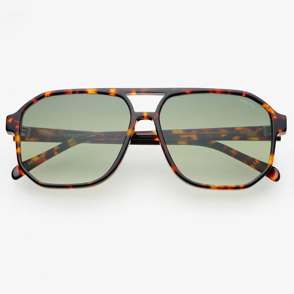 Billie Aviator Sunglasses Accessories Freyrs Tortoise/Green