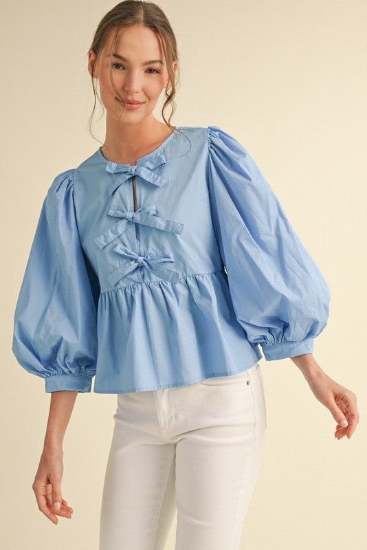 Pretty In Poplin Top Clothing Peacocks & Pearls
