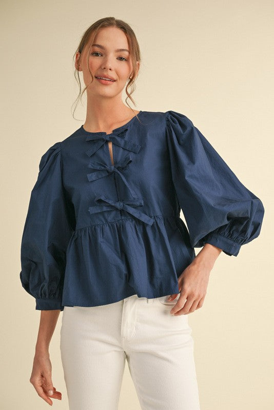 Pretty In Poplin Top Clothing Peacocks & Pearls