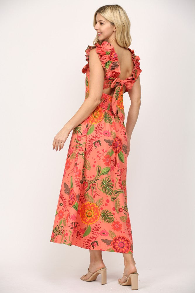 Tropical Elegance Midi Clothing Peacocks & Pearls