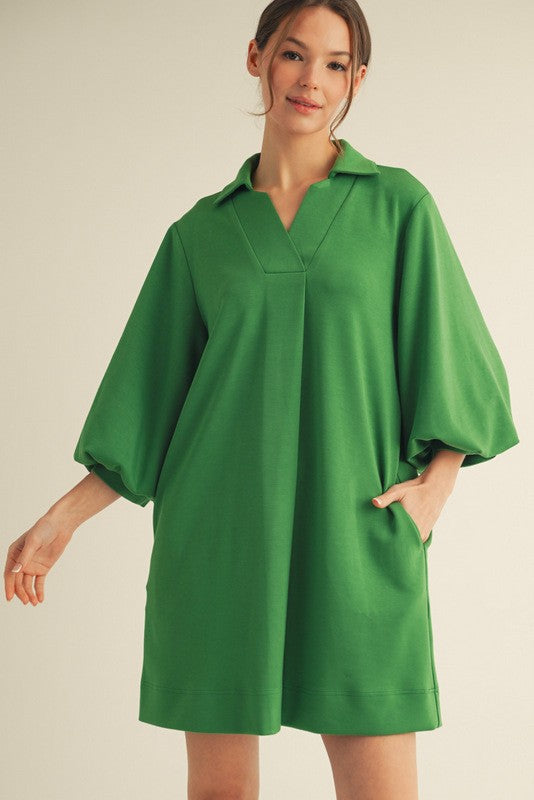 The Celeste Dress Clothing Peacocks & Pearls Green S