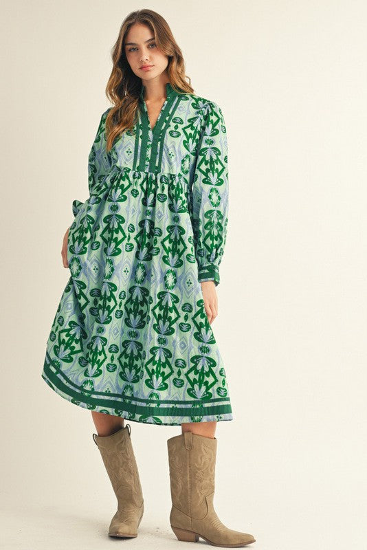 The Daily Best Dress Clothing Peacocks & Pearls Green Mix S