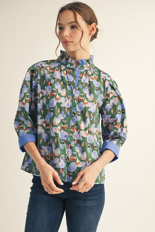 Never Too Late Blouse Clothing Peacocks & Pearls Blue S