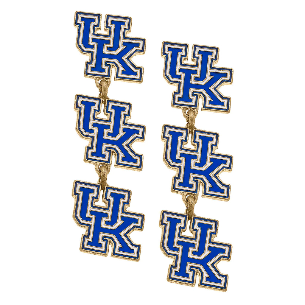 Kentucky Wildcats Triple Drops Jewelry Peacocks & Pearls   
