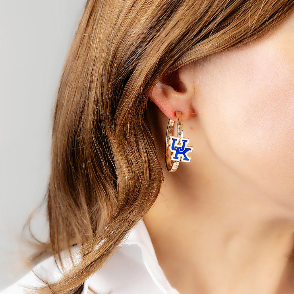 Kentucky Wildcats Logo Hoops Jewelry Peacocks & Pearls   
