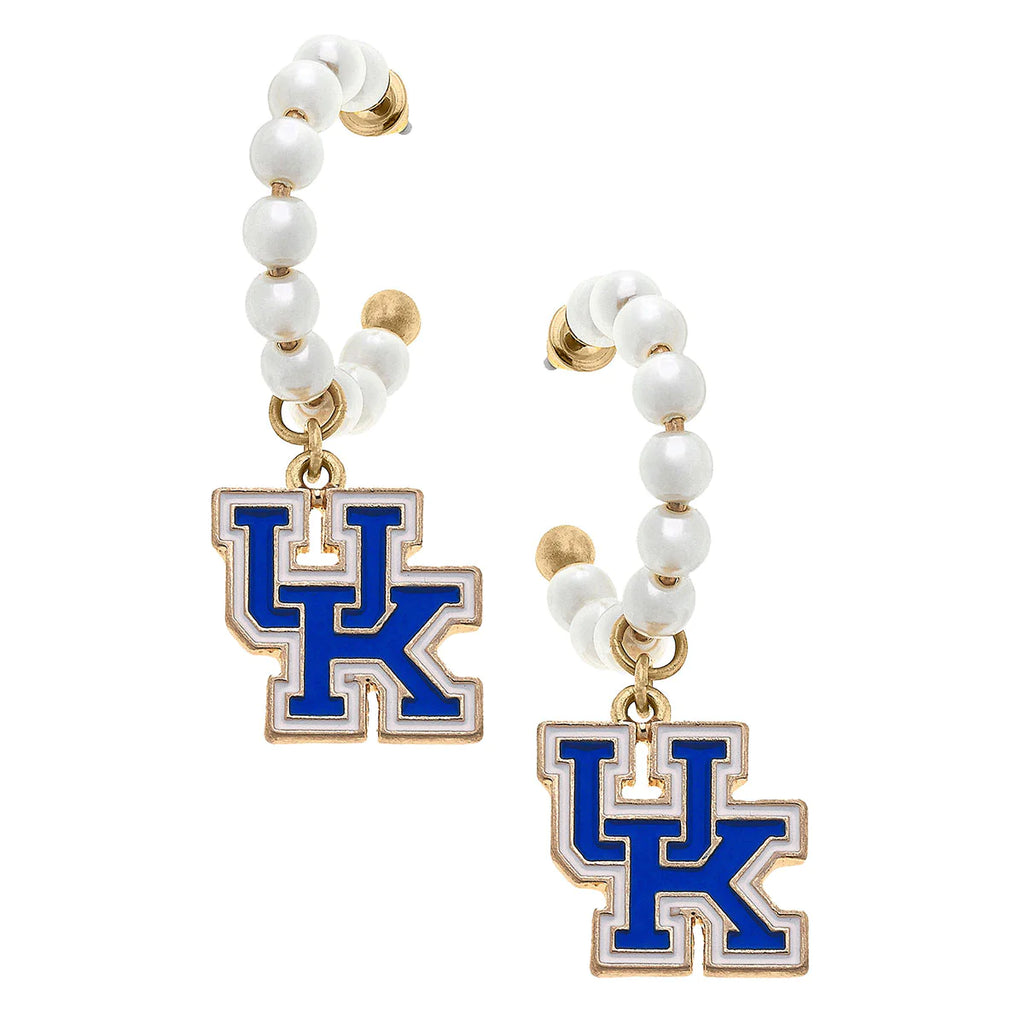 Kentucky Wildcats Pearl Hoop Jewelry Peacocks & Pearls   