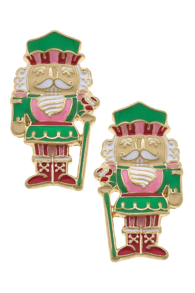 Nutcracker Enamel Studs Sale Peacocks & Pearls Multi