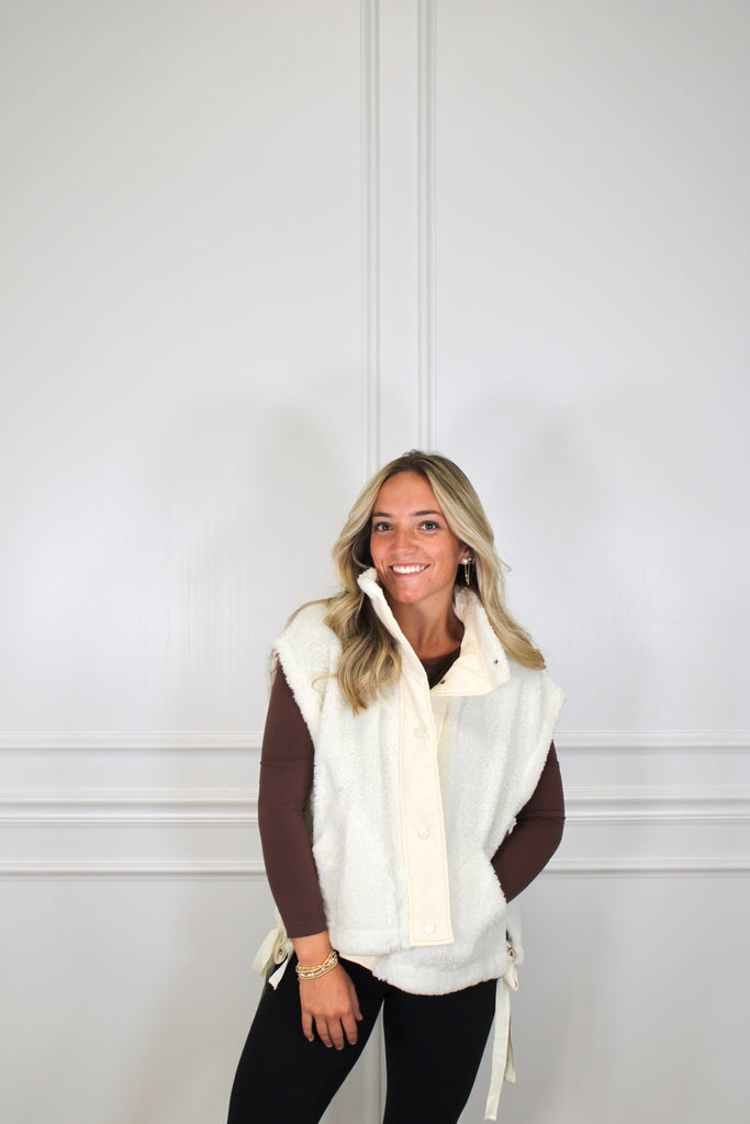 Fleece You Later Vest Clothing Peacocks & Pearls