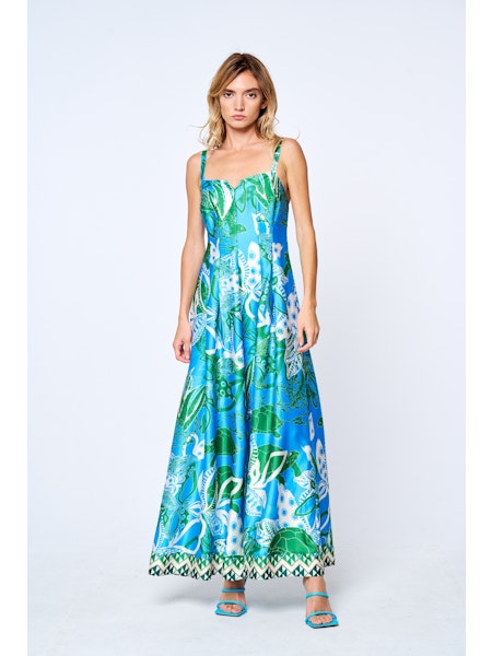 Carisa Printed Maxi Clothing Peacocks & Pearls