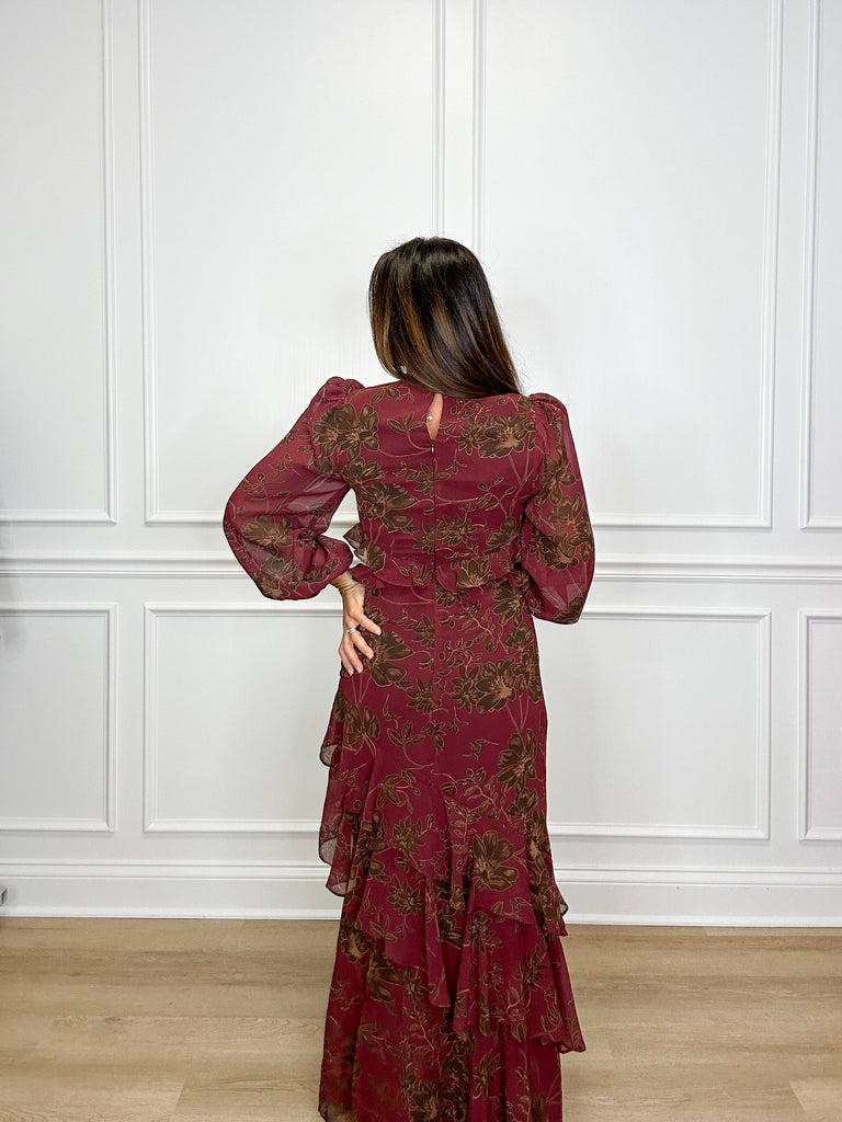 Biella Floral Maxi Sale Peacocks & Pearls