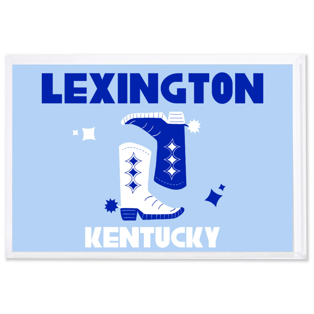 Lexington Kick Off Tray Home Peacocks & Pearls Royal  