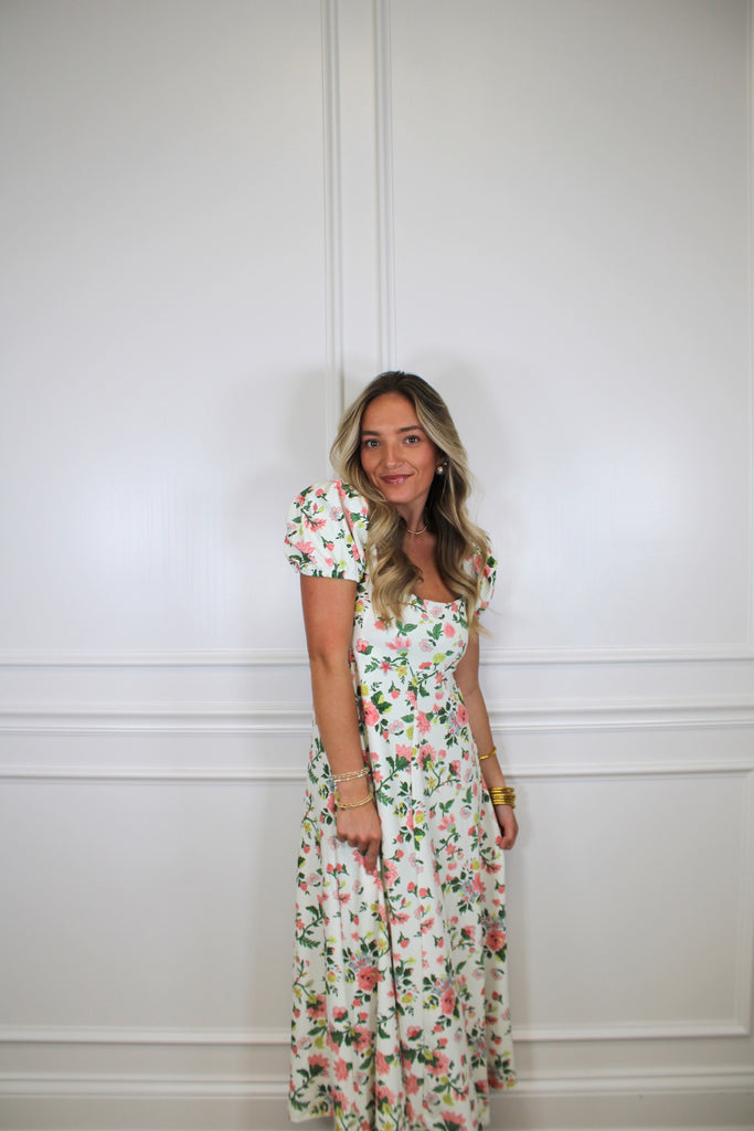 botanical maxi dress Rosalie Botanical Maxi S / White