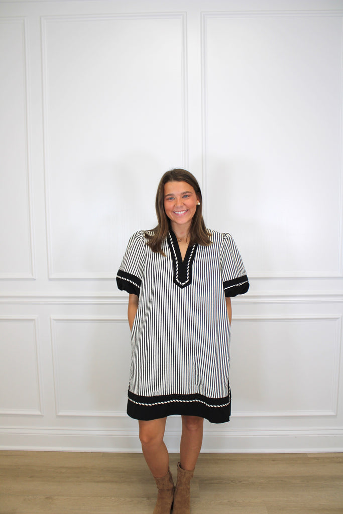 Midnight Striped Mini Clothing Peacocks & Pearls Owensboro