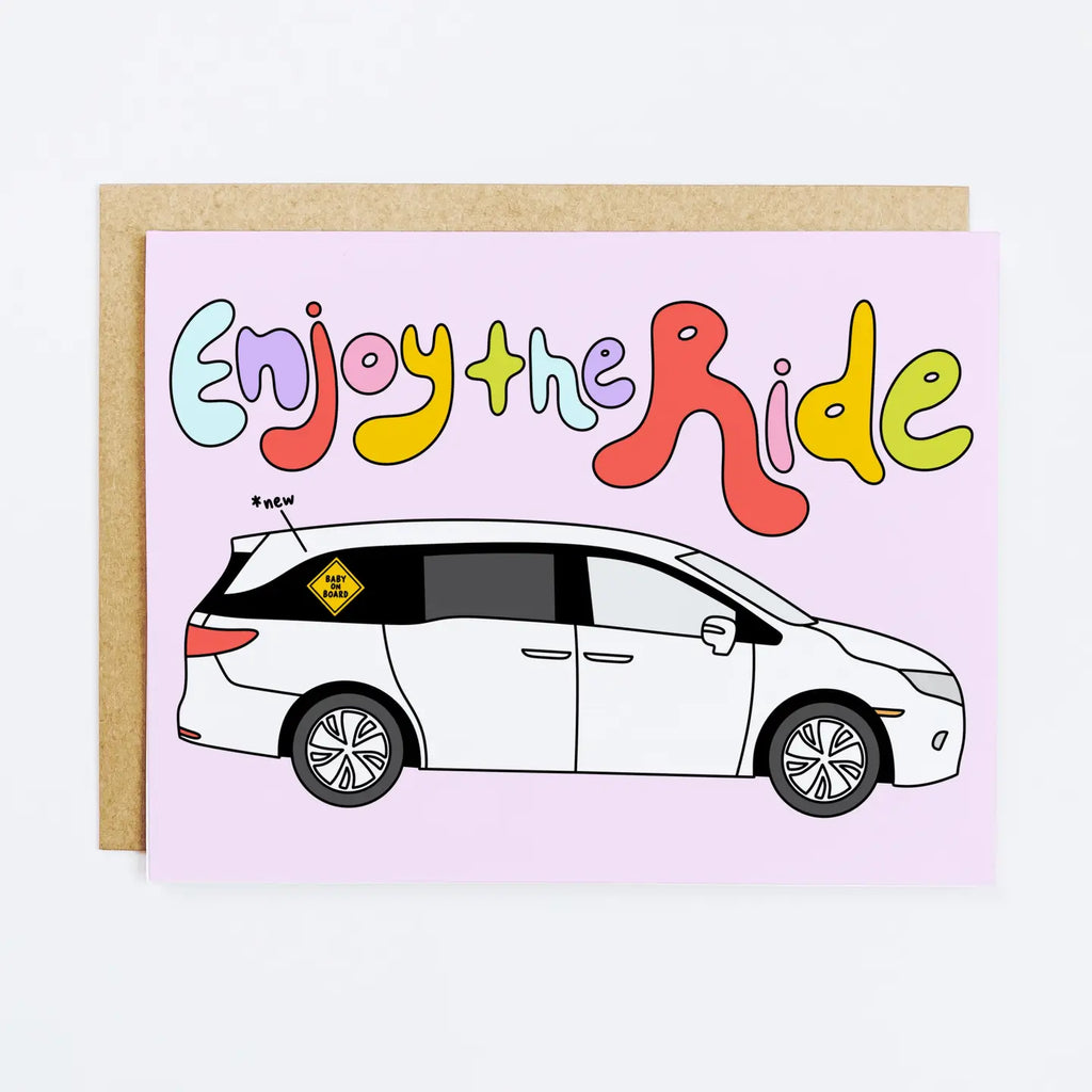 Enjoy The Ride (Baby on Board) Card Home Peacocks & Pearls Light Pink  