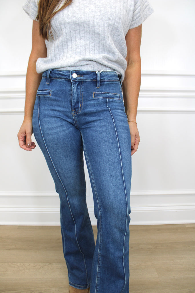 Ramona Flare Jeans Clothing Peacocks & Pearls