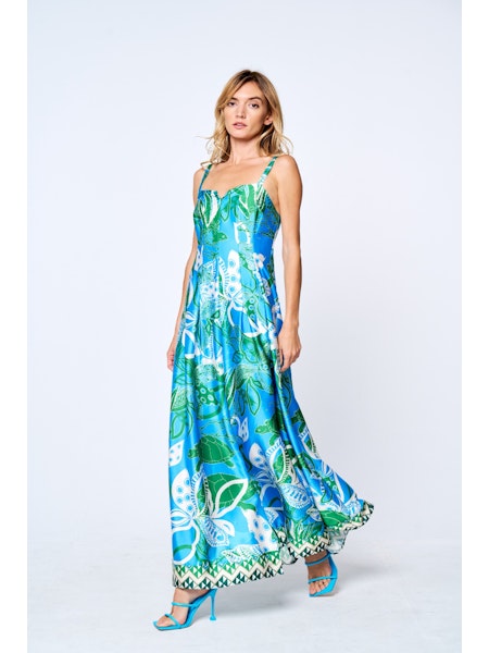 Carisa Printed Maxi Clothing Peacocks & Pearls
