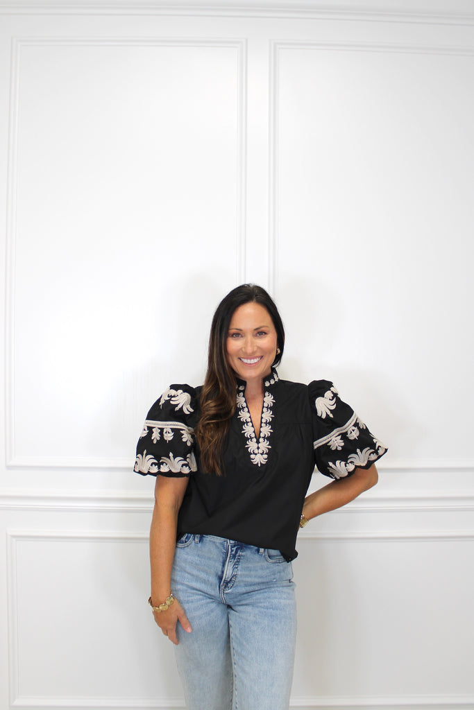 The Piper Blouse Clothing Peacocks & Pearls