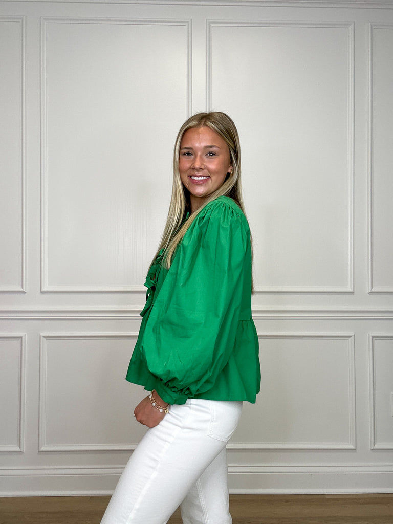 Pretty In Poplin Top Clothing Peacocks & Pearls