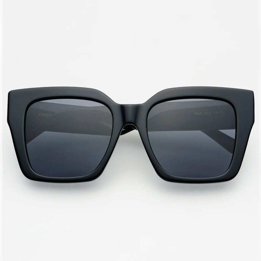 Bon Chic Oversized Square Sunglasses Freyrs Black
