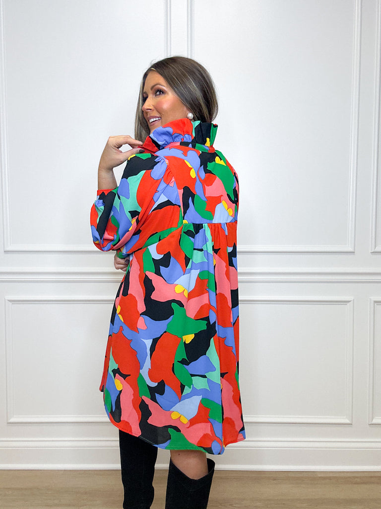 Blooming Bliss Ruffle Dress Clothing Peacocks & Pearls   