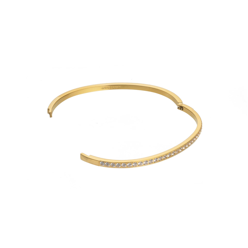 Diamonds Dainty Bangle Jewelry Peacocks & Pearls