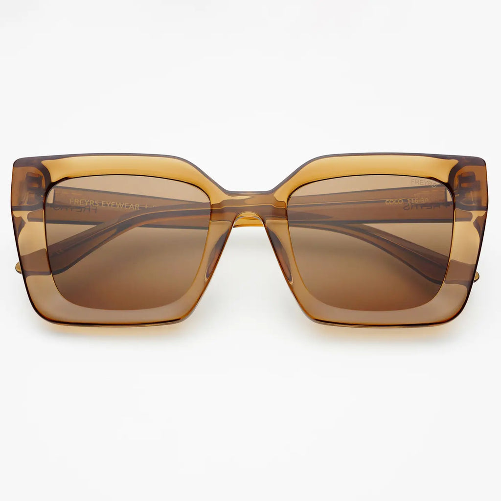 Coco Square Sunglasses Accessories Freyrs Brown/Brown