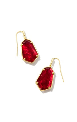 Alexandria Drop Earring Jewelry Kendra Scott Gold Cranberry Illusion  