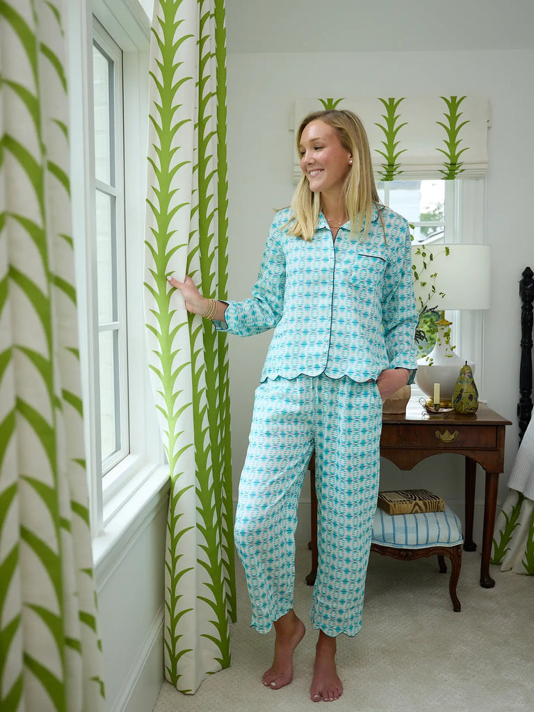 Cameron Scalloped PJ Set Clothing Peacocks & Pearls
