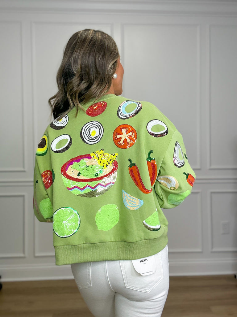 Green Guacamole Icon Sweatshirt Clothing Queen of Sparkles   
