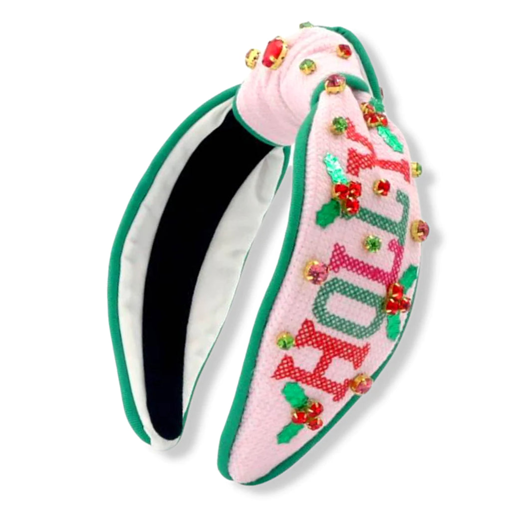 Holly Jolly Headband Accessories Brianna Cannon Pink Adult 