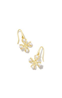 Everleigh Pearl Drop Earrings Jewelry Kendra Scott Gold  