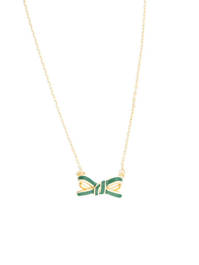 Luxe Bow Forest Necklace Jewelry Peacocks & Pearls Green