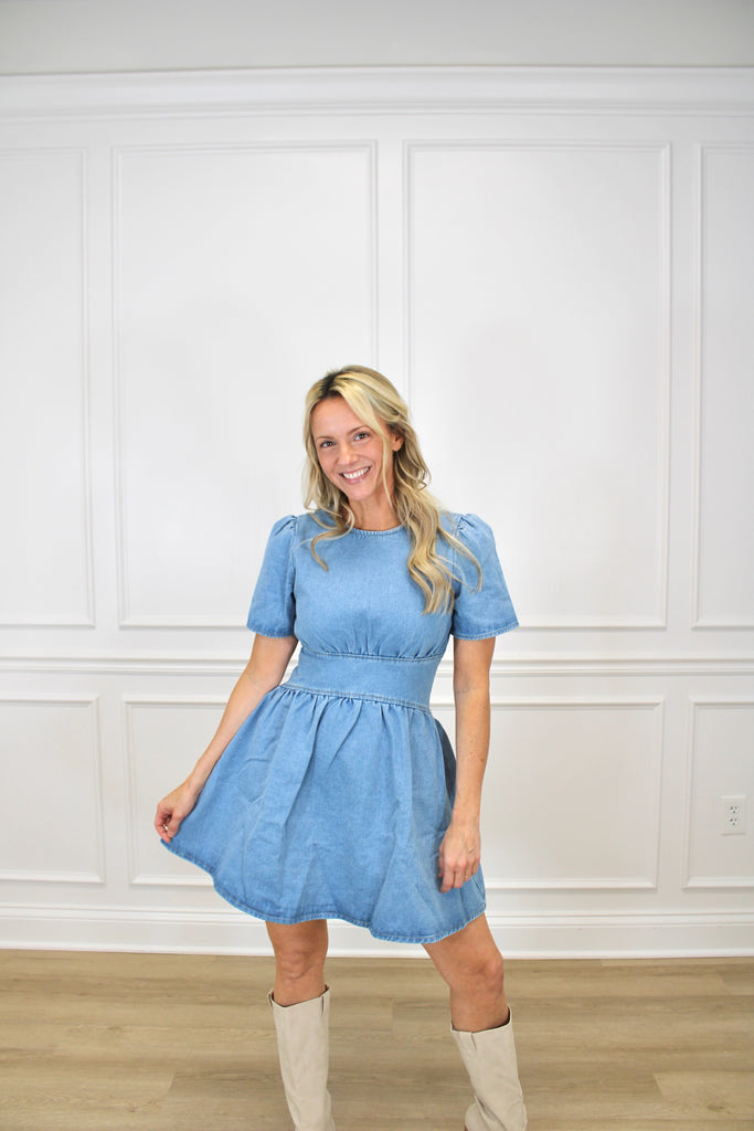 peacocks clothing dresses Blue Haze Dress Denim / M