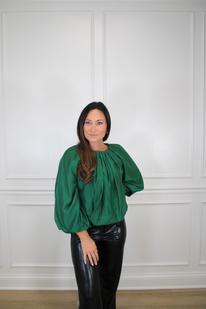 The Sienna Satin Top Clothing Peacocks & Pearls Owensboro