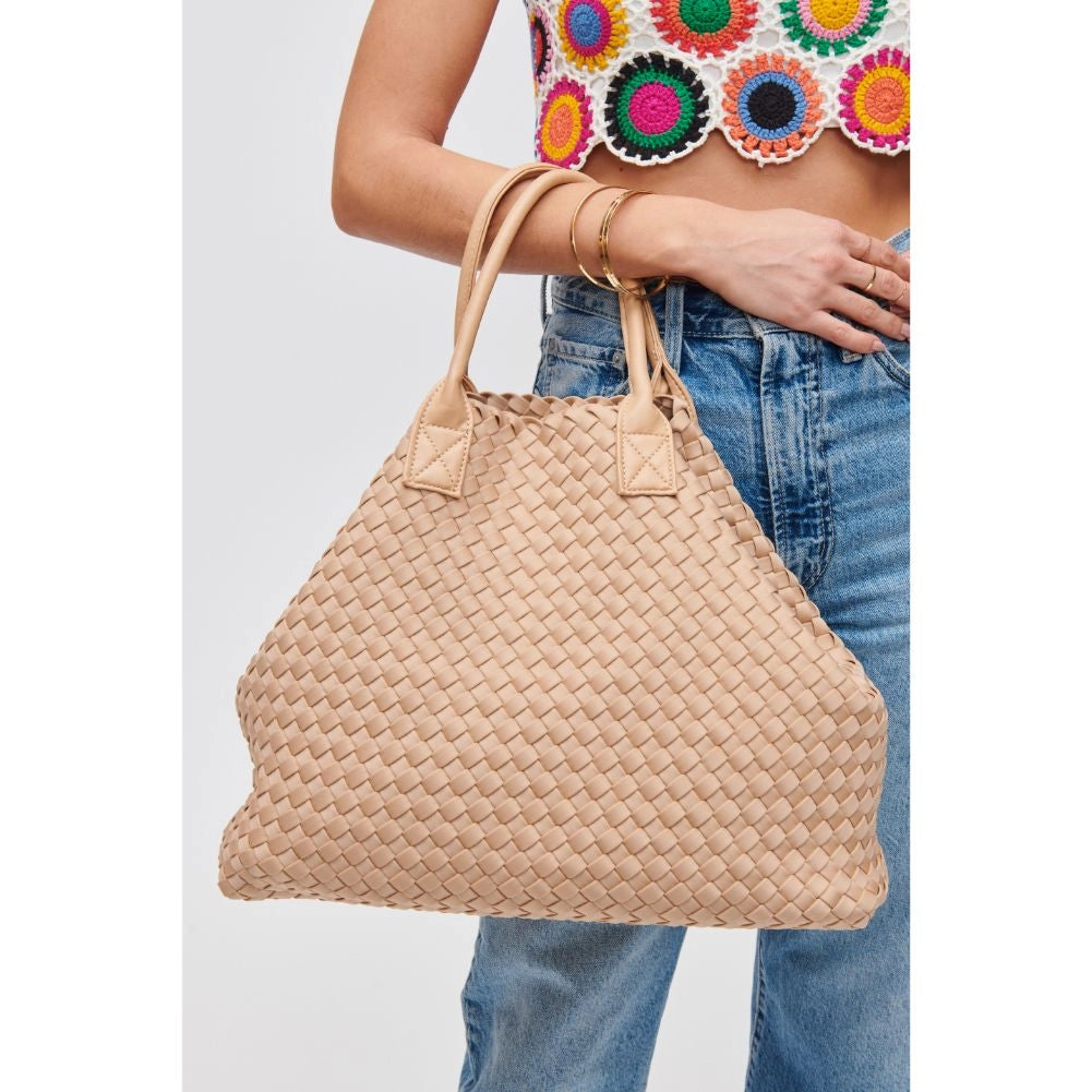 Ithaca Woven Neoprene Tote Bags Peacocks & Pearls   