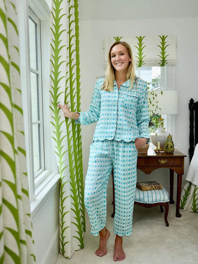 Cameron Scalloped PJ Set Clothing Peacocks & Pearls