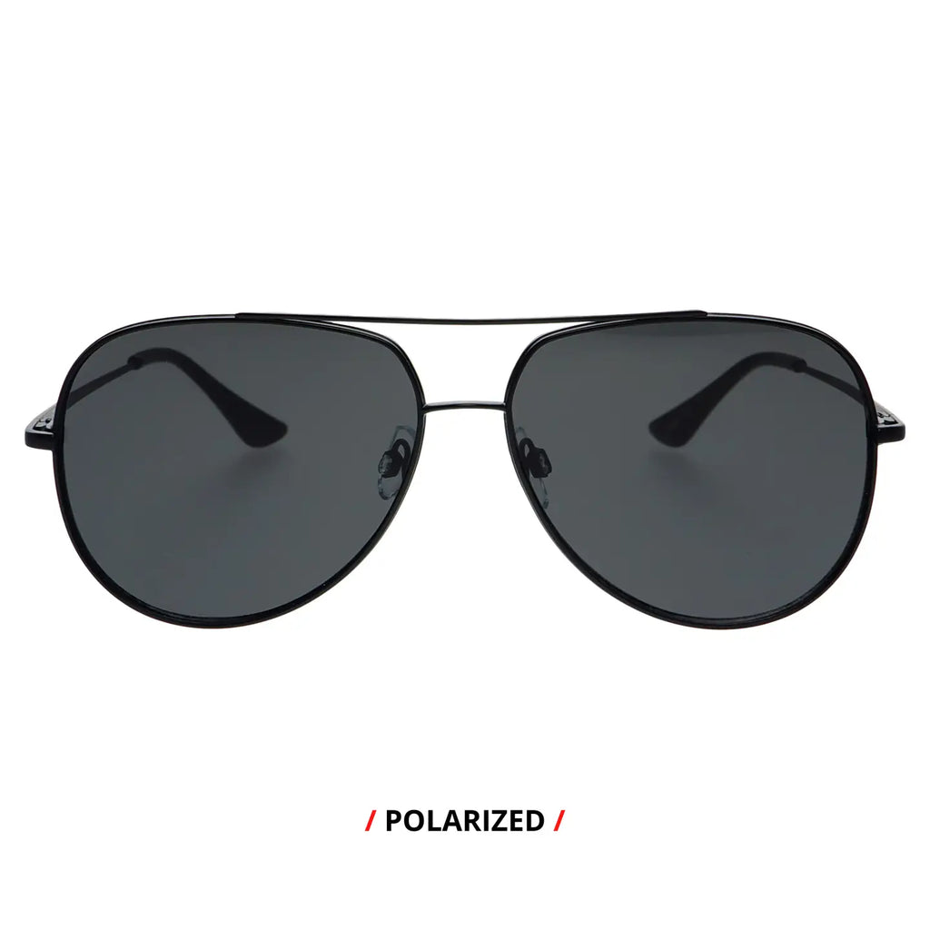 Max Polarized Aviator Sunglasses Accessories Freyrs Matte Black