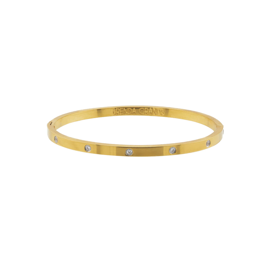 Diamond Bangle Jewelry Peacocks & Pearls Gold
