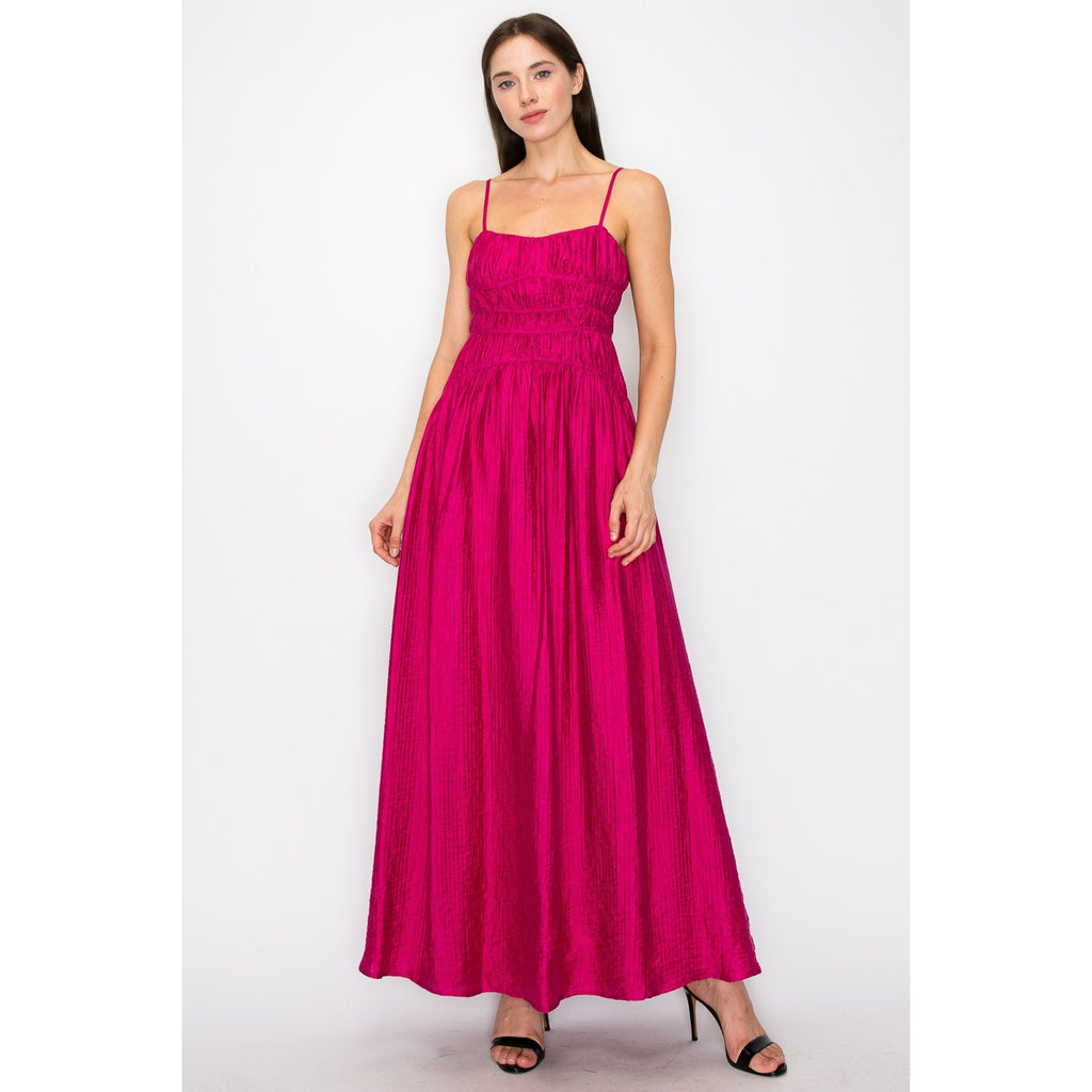 You're The One Maxi Clothing Peacocks & Pearls Fuchsia S 