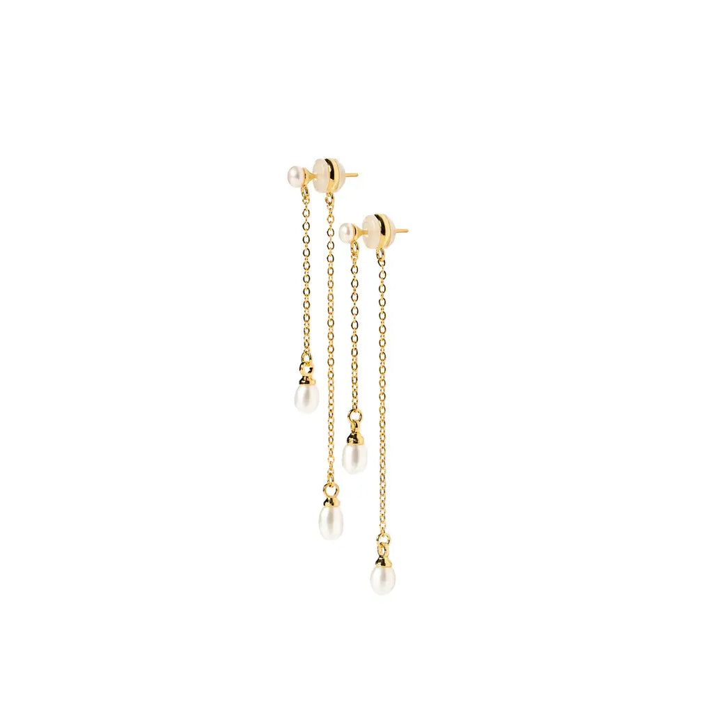 Pearl Drop Earrings Jewelry Peacocks & Pearls Gold