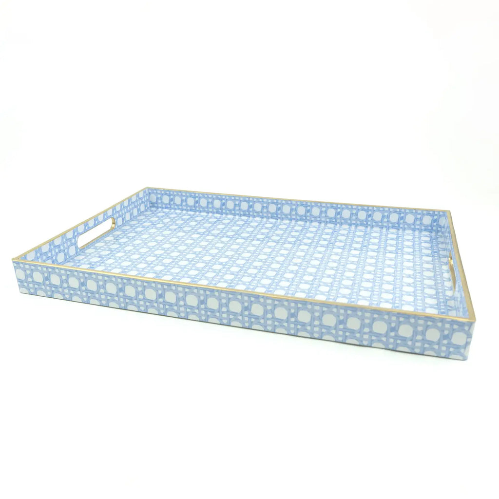 Cane Print Rectangular Tray Home Peacocks & Pearls