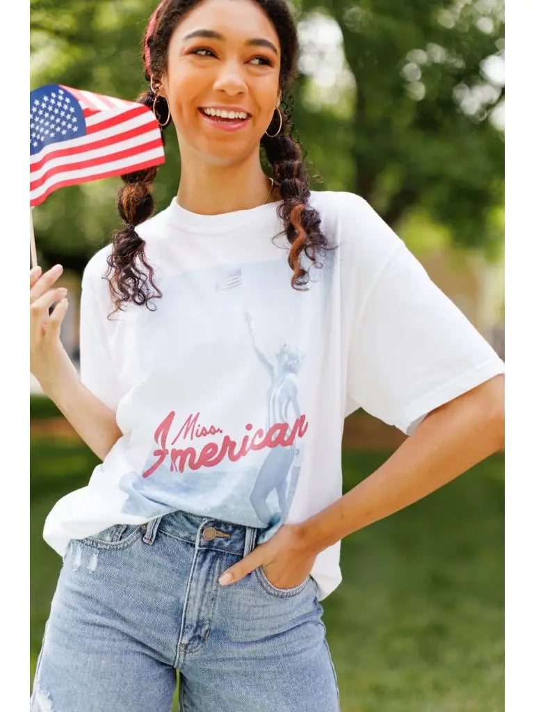 Miss Americana Tee Clothing Peacocks & Pearls   