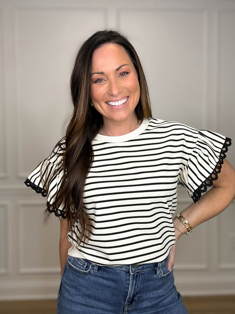 Elaine Top Clothing Peacocks & Pearls Ivory S