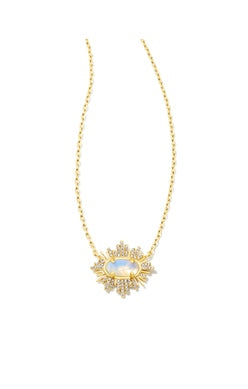 Grayson Sunburst Pendant Jewelry Kendra Scott Gold Iridescent Opalite  