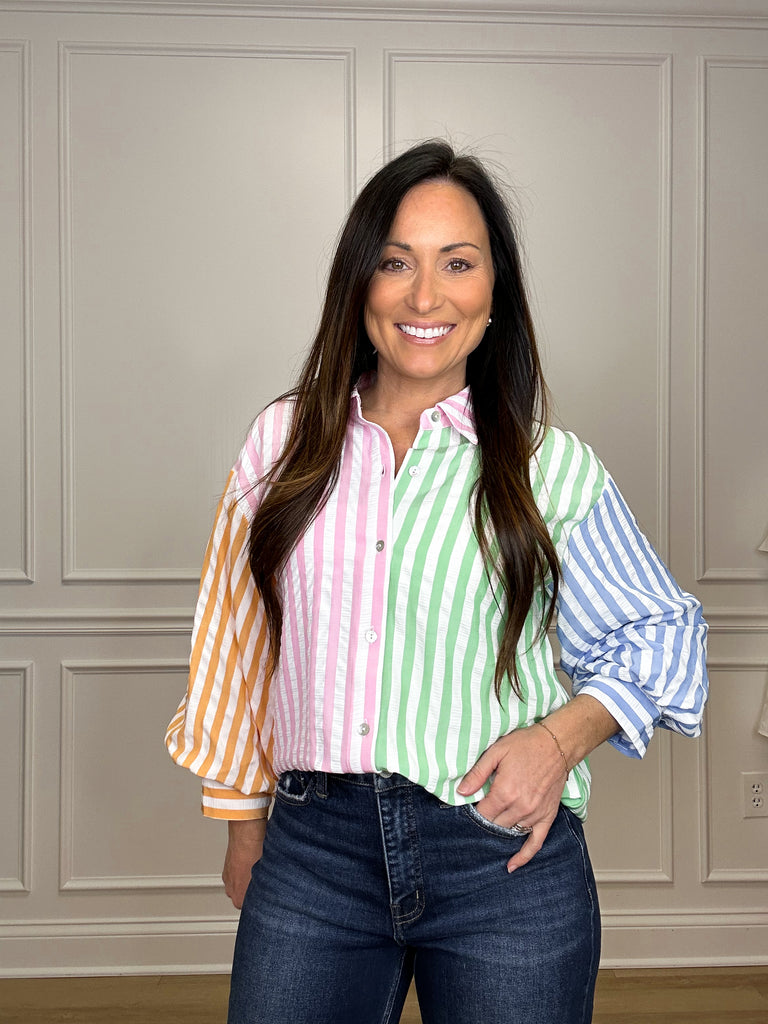 In Line Blouse Clothing Peacocks & Pearls Pink Multi S