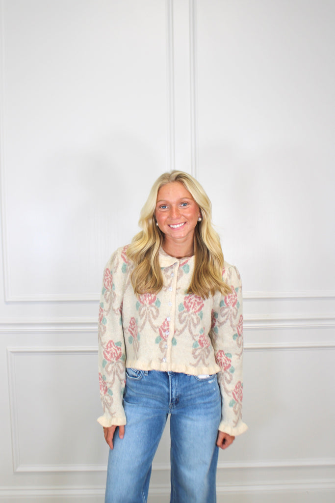 The Rosalie Cardigan Clothing Peacocks & Pearls