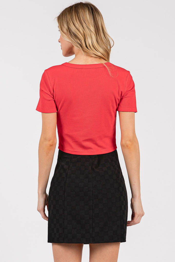 In The Stands Crop Clothing Peacocks & Pearls